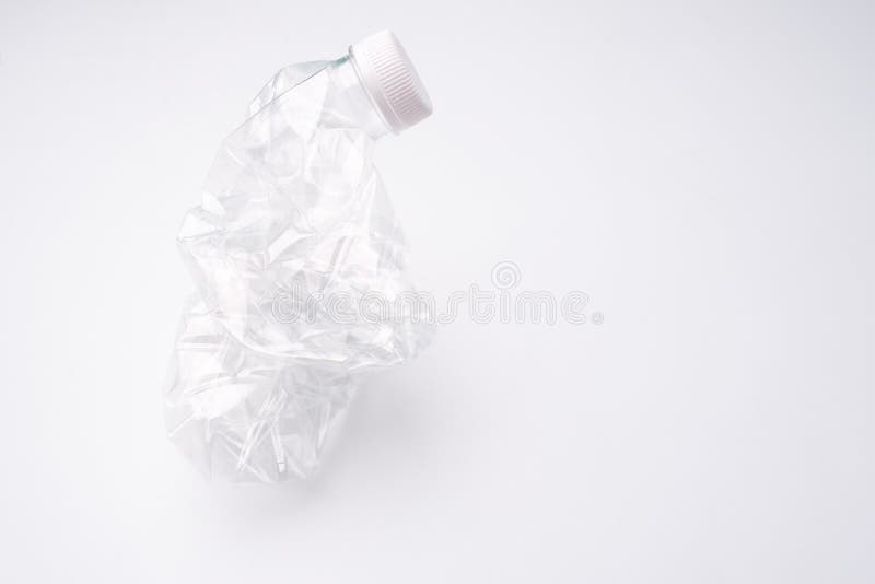 Plastic Bottles Empty Recycle on White Background Concept Stock Image