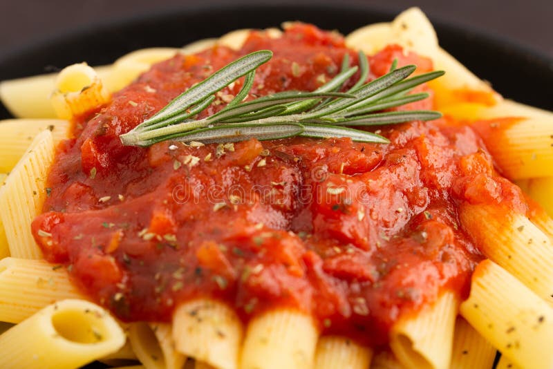 Closeup of a Plate of Pasta on the Table Stock Photo Image of cooking