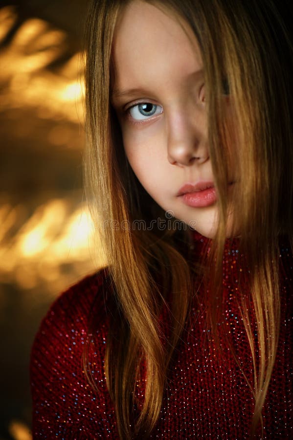 Closeup Portrait of Attractive Smiling Little Girl Stock Photo - Image ...