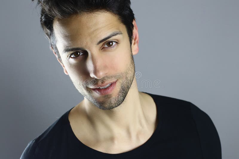 Closeup portrait of a beautiful male model stock photos Closeup portrait of a beautiful male model stock photos