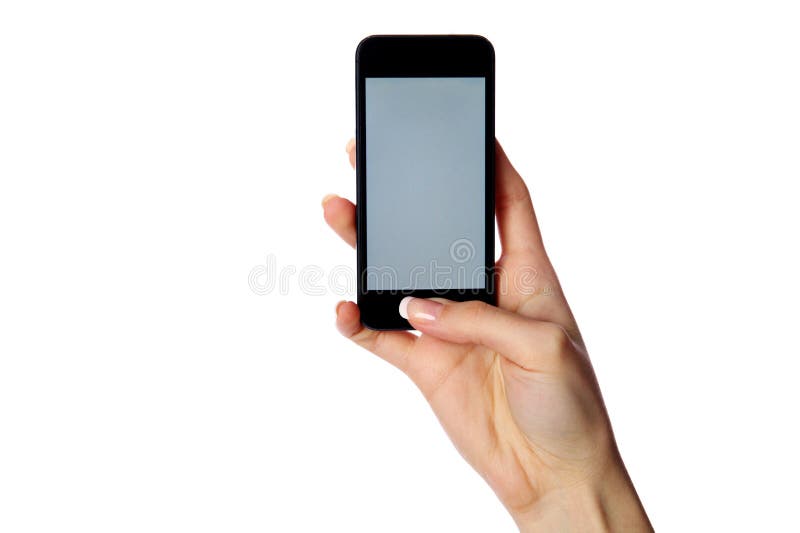 Closeup portrait of a female hand holding smartphone royalty free stock image Closeup portrait of a female hand holding smartphone royalty free stock image