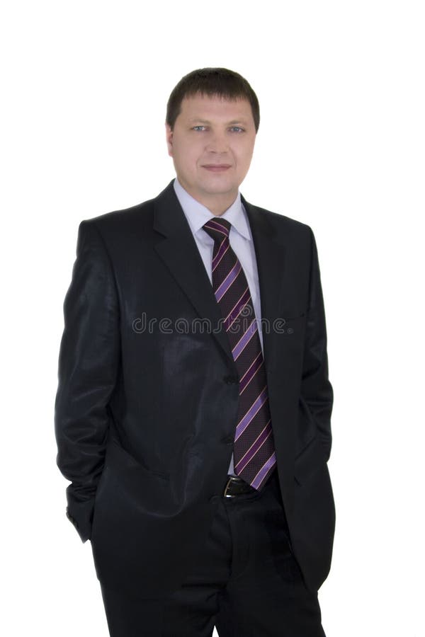 Closeup portrait of handsome businessman royalty free stock images