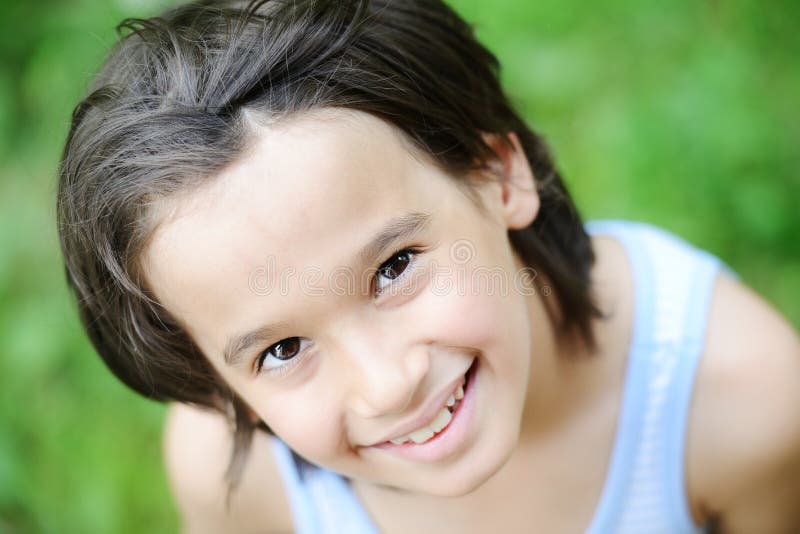 Closeup Portrait of a Little Kid Stock Image - Image of fresh, joyful ...