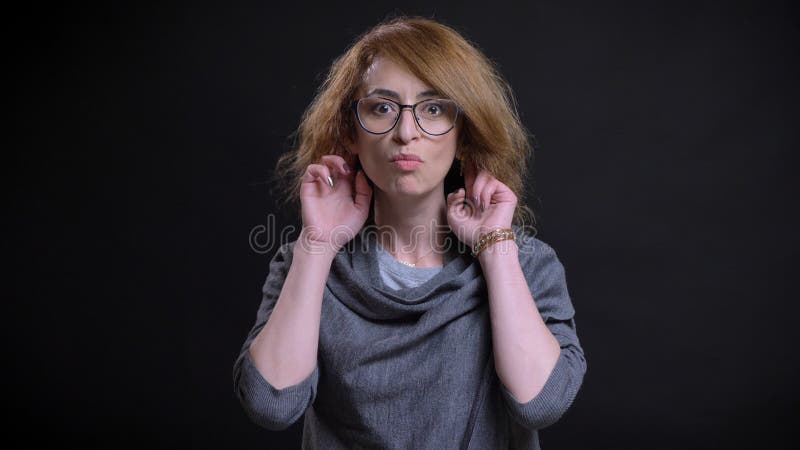 Redhead Glasses Facial