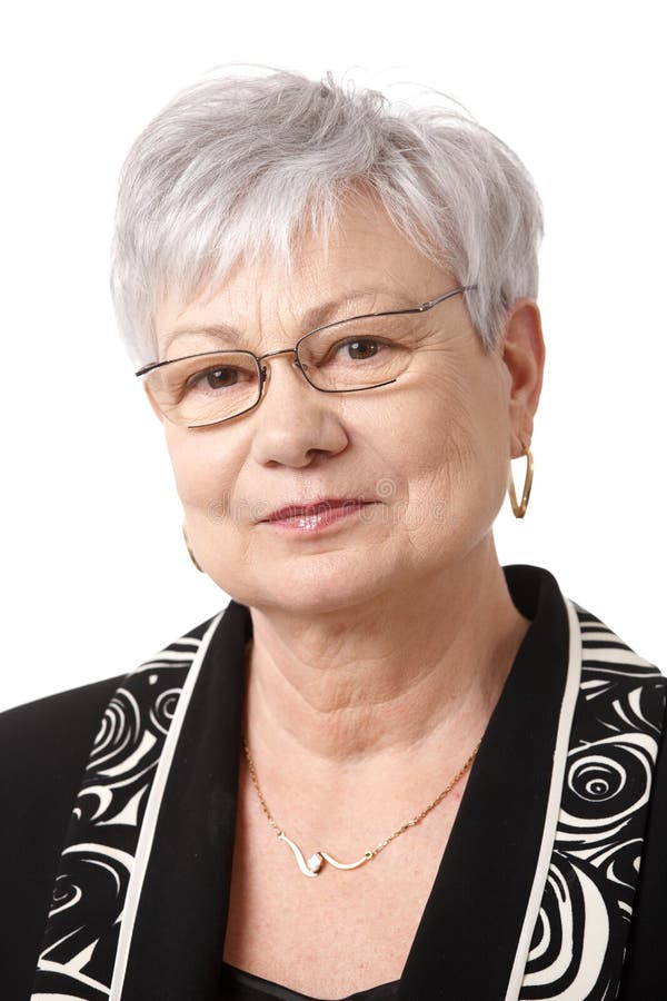 Closeup portrait of senior lady stock photography Closeup portrait of senior lady stock photography