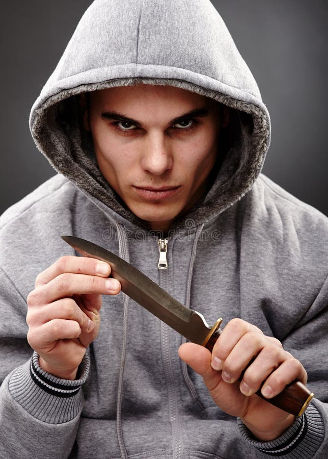 Closeup Pose Of A Dangerous Gangster Stock Photo Image of facial