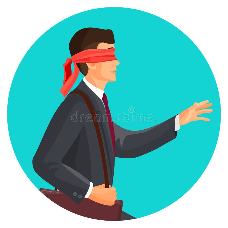 Blindfolded Man Stock Illustrations – 465 Blindfolded Man Stock  Illustrations, Vectors & Clipart - Dreamstime