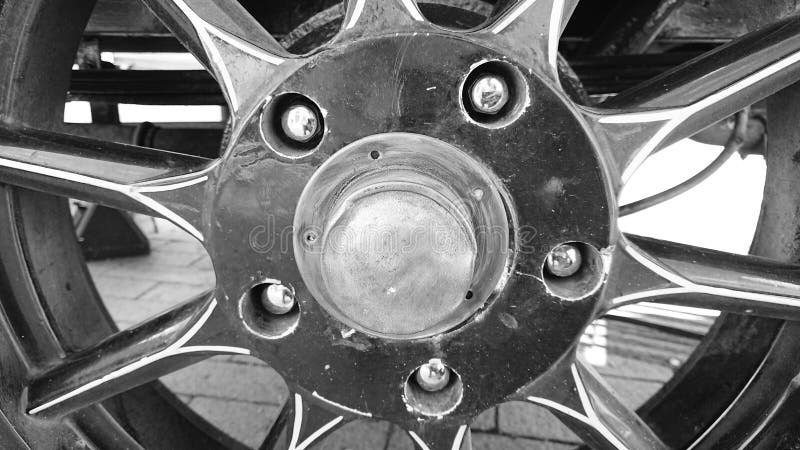 Antique Car Wheel stock photo. Image of chrome, metallic - 123162366