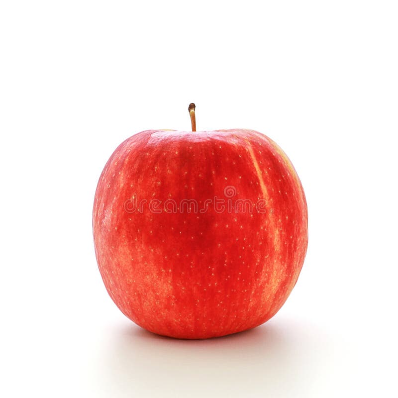 Closeup Red Jazz Apple isolerat på vit bakgrund, fruktkoncept fotografering för bildbyråer Closeup Red Jazz Apple isolerat på vit bakgrund, fruktkoncept fotografering för bildbyråer