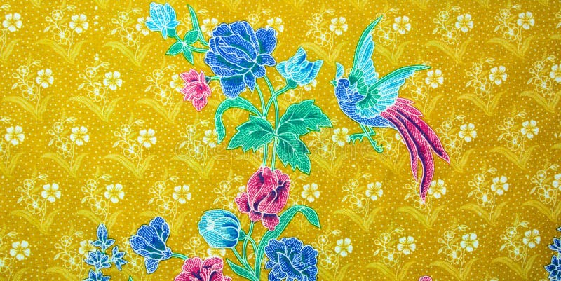 Closeup of retro tapestry fabric pattern with classical image of the colorful flowers and birds on blue background. Abstract classical stock images, royalty-free photos and pictures