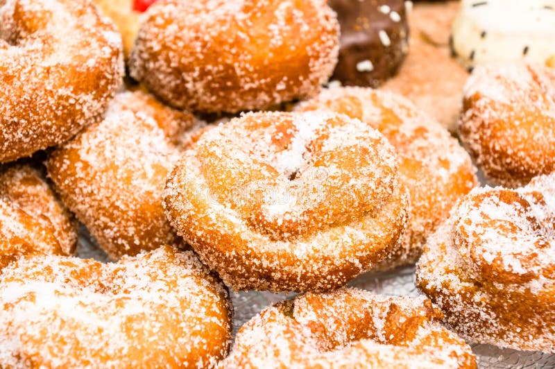Closeup of rosquillas stock image