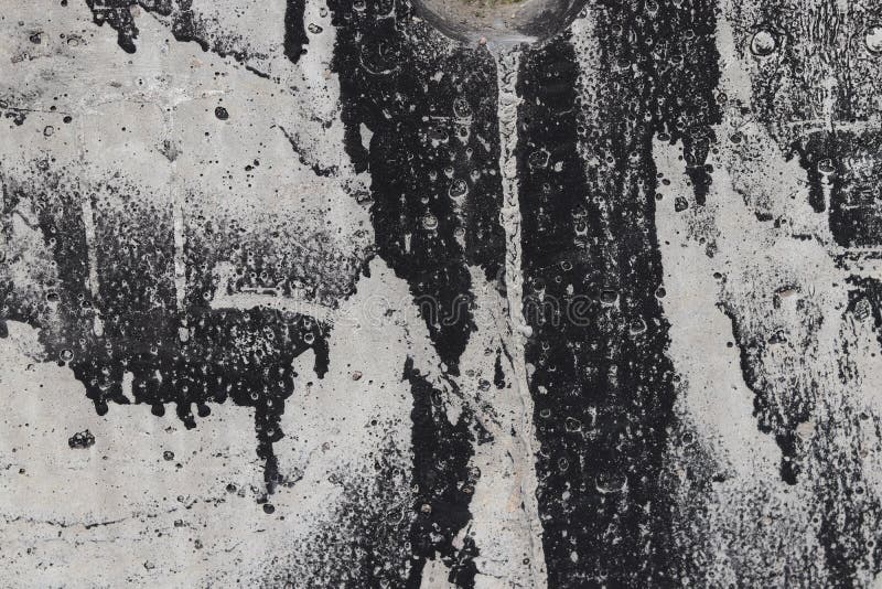 Closeup shot of an abstract black and white painted surface stock image