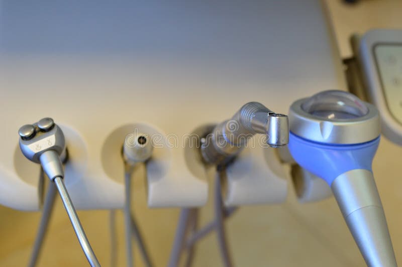 Closeup Shot of a Dental Drilling Machine Stock Image Image of spray