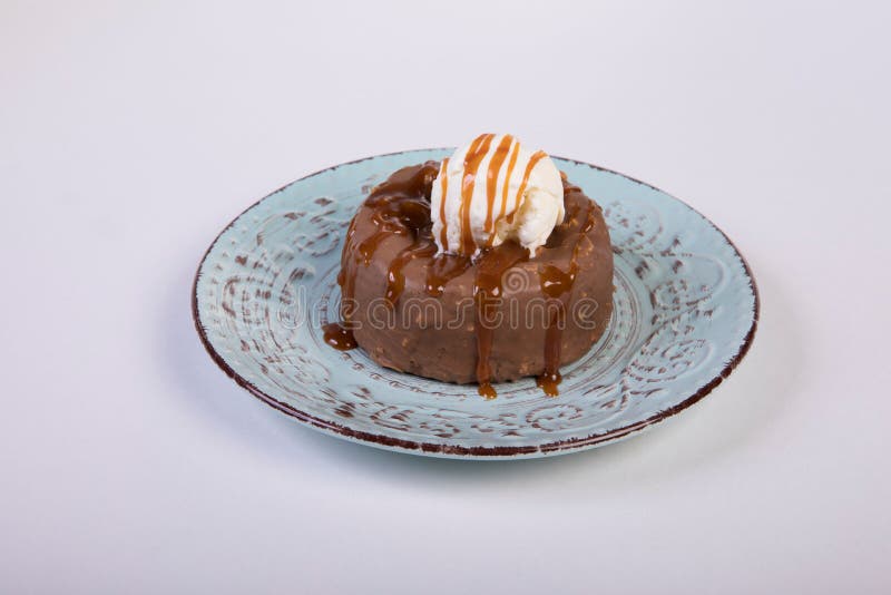 Closeup Shot of a Dessert with Ice Cream Ball Stock Image Image of