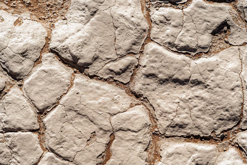 Closeup shot of a dry, cracked, lake bed in Sossusvlei in Namibia, South Africa royalty free stock photos