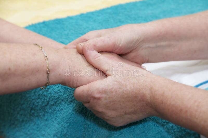 Healthcare Professional Giving A Hand Massage Stock Image Image Of Touching Therapist 181052421