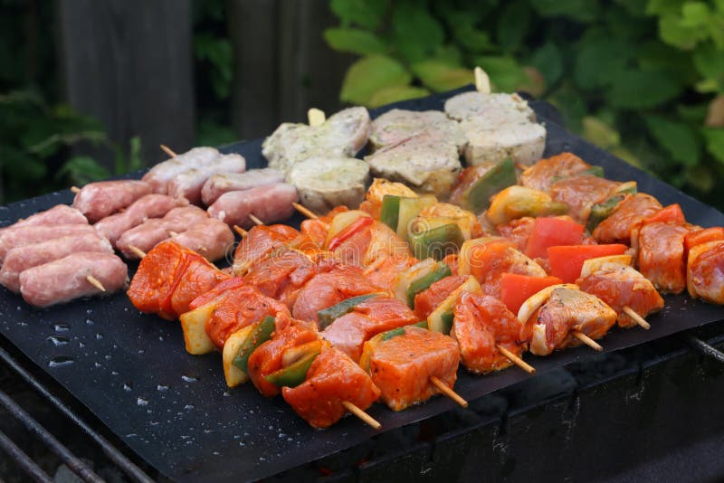 Closeup shot of tasty looking barbeques on the grill