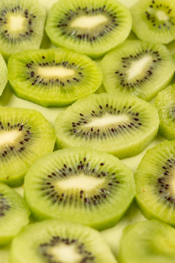 Closeup of Sliced Kiwi Fruit On The Plate royalty free stock images Closeup of Sliced Kiwi Fruit On The Plate royalty free stock images
