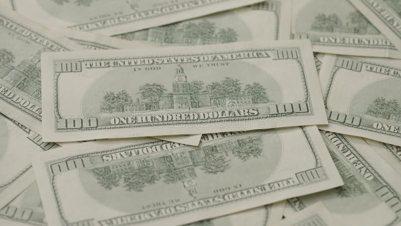 Closeup Slide Background of 100 Dollar Bills Old Style Stock Footage ...