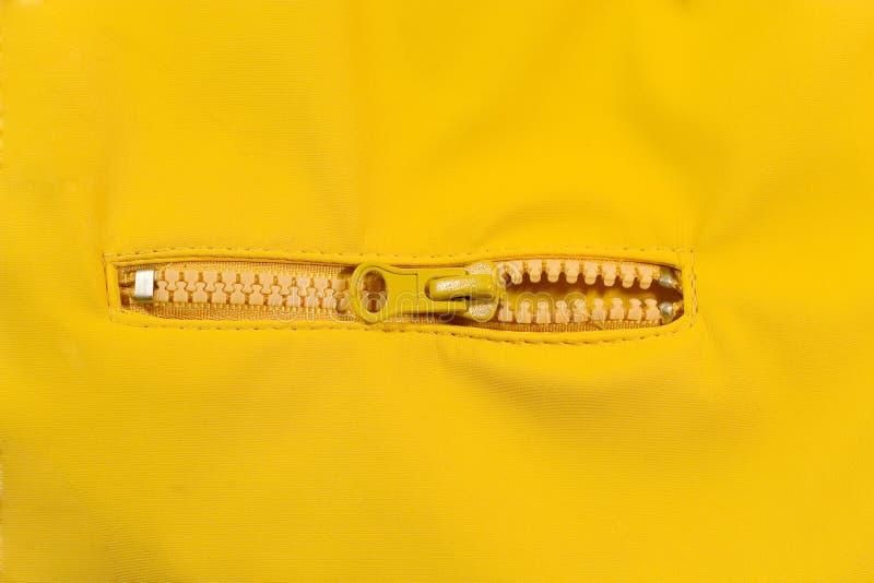 Closeup Of A Slightly Open Zipper Stock Image - Image of yellow, idea ...