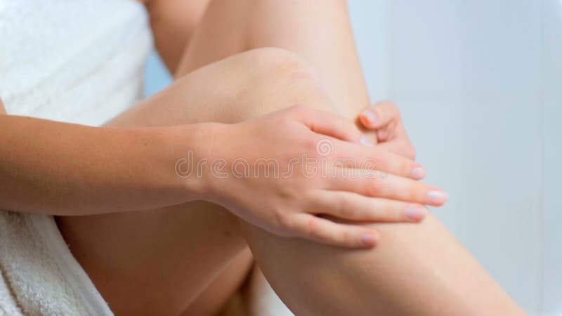 Hand Rubbing Cream Into Foot Stock Footage Video Of Disease Adult