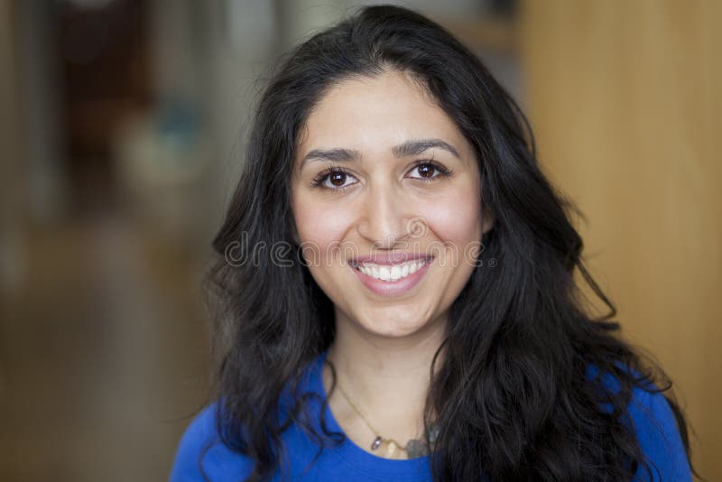 Closeup of a Spanish Woman Smiling Stock Image Image of european