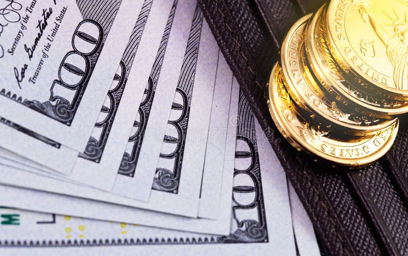 Stack metal coins royalty free stock photos