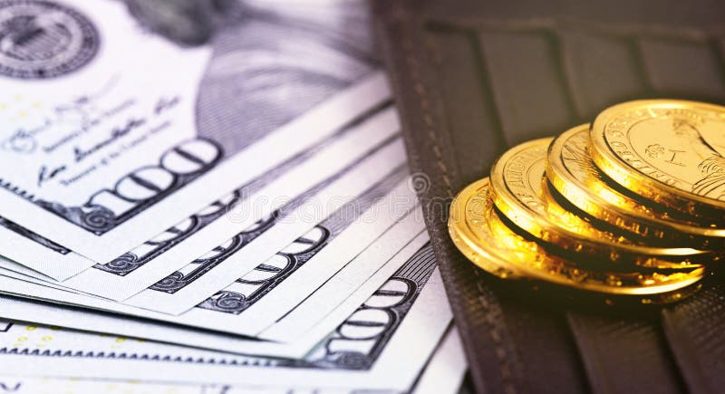 Stack metal coins royalty free stock photos