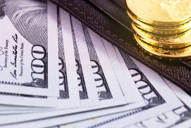 Stack metal coins stock photos