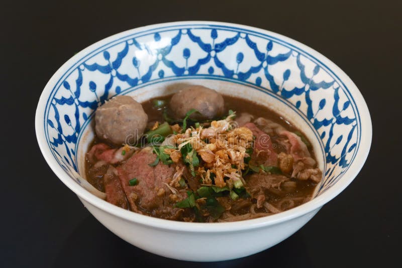 Closeup Stew Beef Noodle in Thai Style Stock Image Image of dish