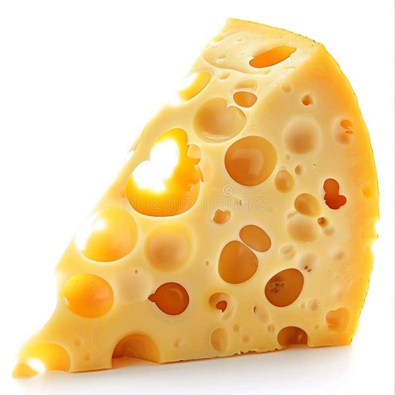 învelirea bucăților de brânză elvețiene cu găuri izolate pe alb. conceptul de produse lactate prospețime și produse alimentare de royalty free illustration