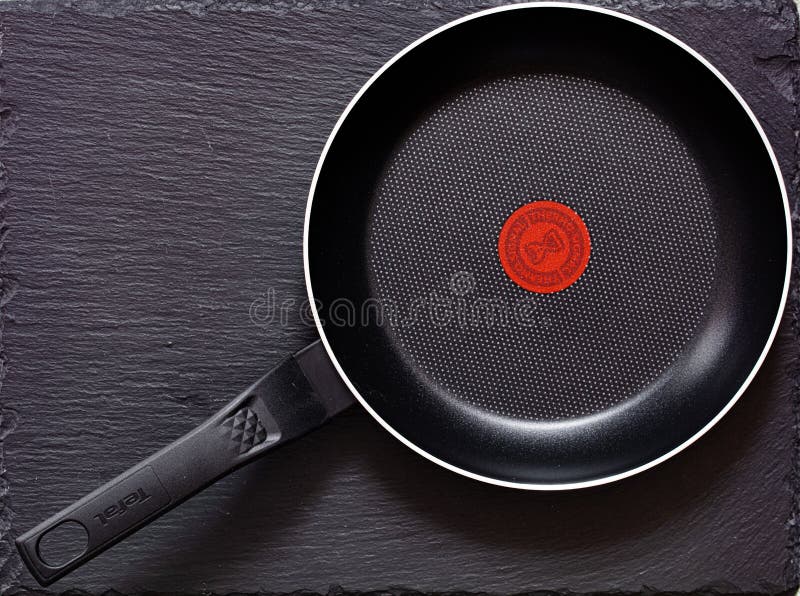 Closeup of Tefal Frying Pan Stock Photo - Image of commercial, logo:  232421720