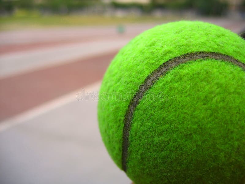 Closeup of a Tennis Ball stock image