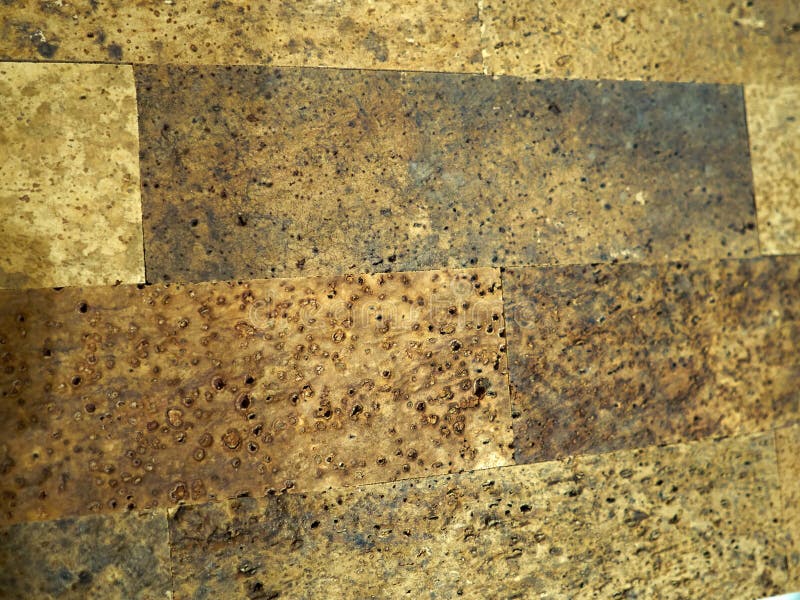 Closeup of Textured Material Cork Panel for Flooring Stock Image