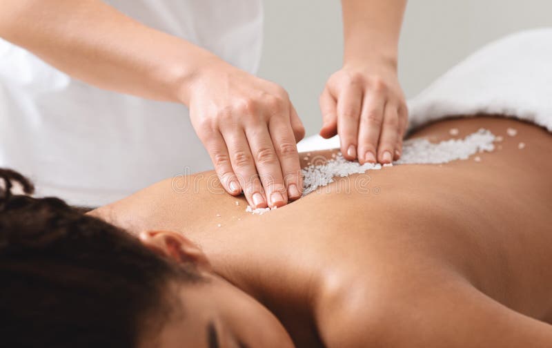 Therapist Applying Massage Oil on Hands before Therapy at Spa Stock Image -  Image of health, lying: 188394459
