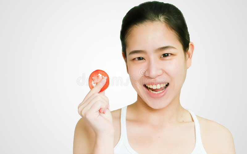 Closeup to an asian woman`s face royalty free stock images Closeup to an asian woman`s face royalty free stock images