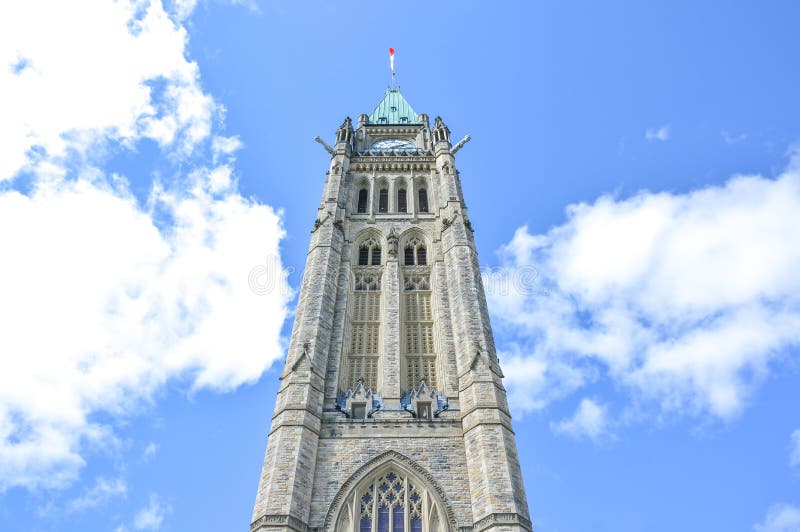 Closeup To the Ottawa Parliament Clock Tower Stock Photo Image of