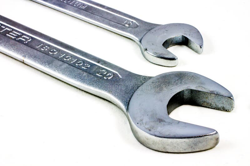 Two hydraulic wrenches stock photo. Image of article, instrument 5600324