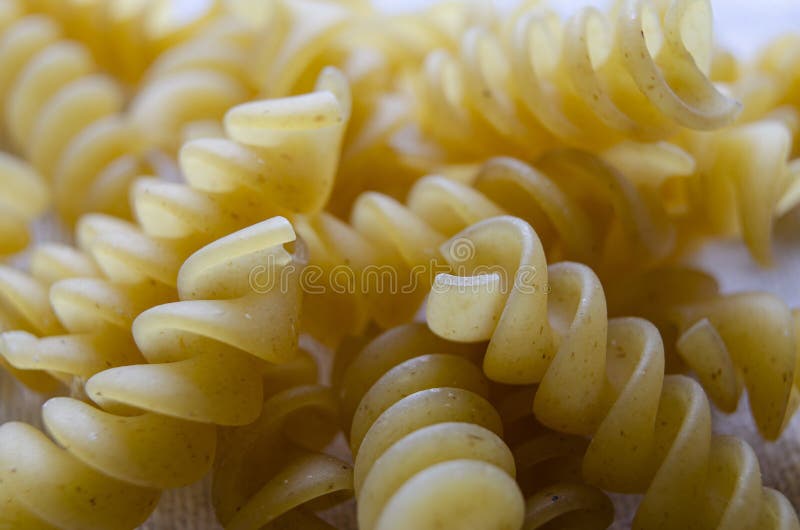 Closeup of Uncooked Rotini Pasta on a White Surface Stock Photo Image of noodles, italian