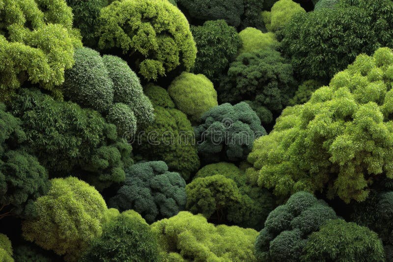 Closeup of Vibrant Green Broccoli Texture royalty free illustration