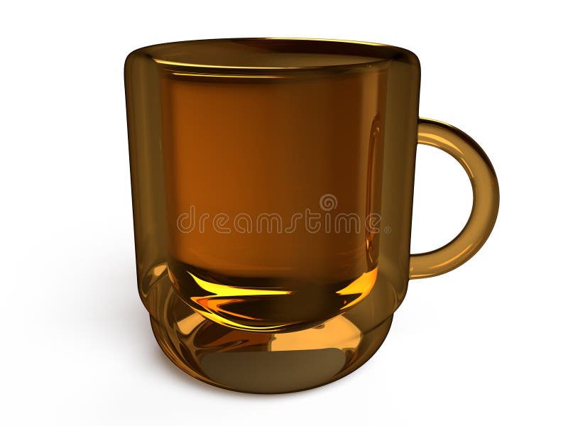 Closeup view of glossy mug royalty free illustration