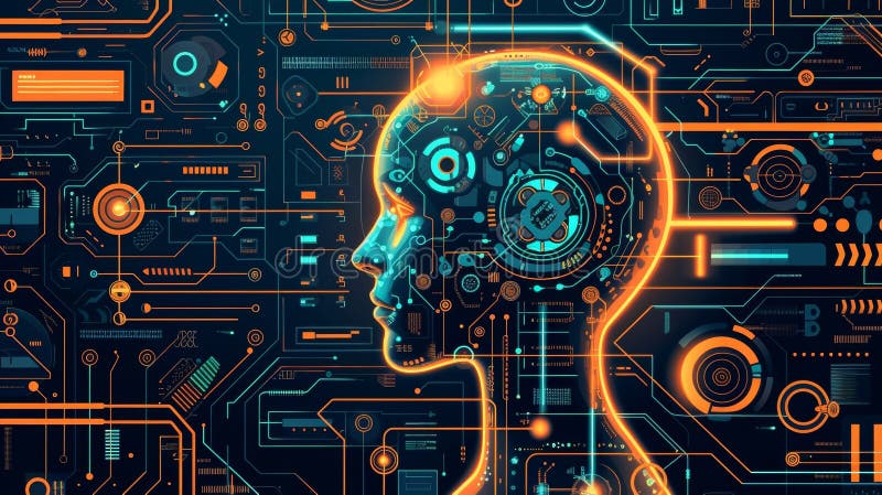A closeup view of a machine learning algorithm in action yzing data to forecast potential maintenance issues stock images