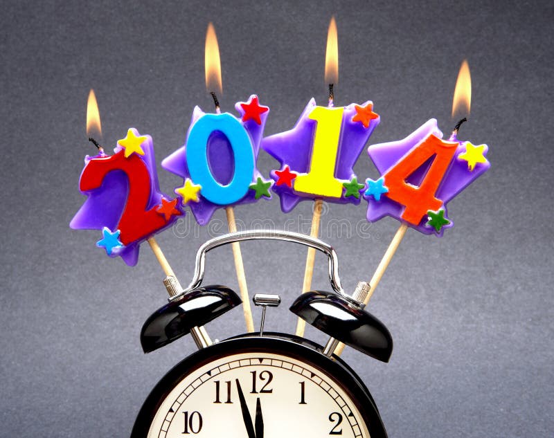 Closeup Clock Hands about To Hit Midnight or Noon Stock Image Image