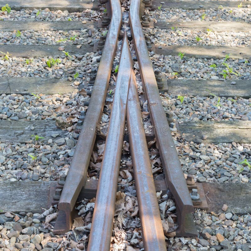 Closeup of a Vintage Train Track Stock Photo Image of carriage