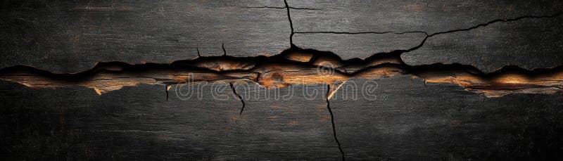 Closeup, cracked wall with hole texture, decay, and architectural damage in weathered concrete surface vector illustration