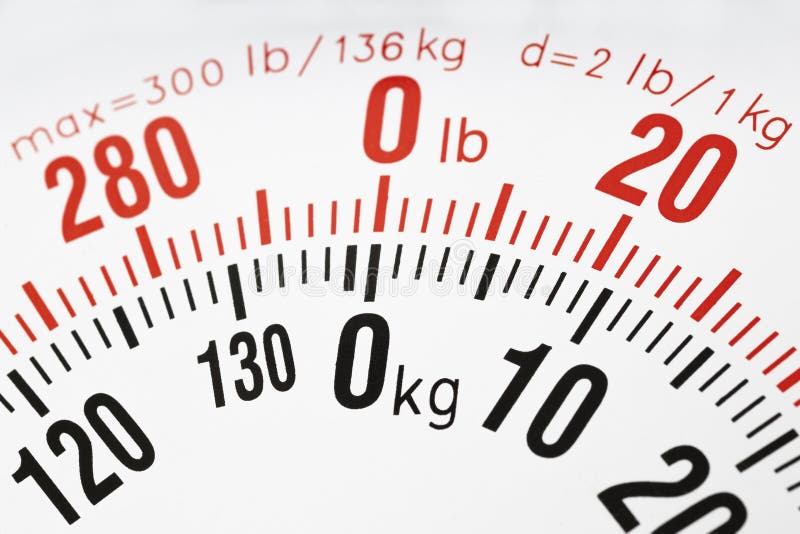 Closeup of the weight scale kg and lb royalty free stock images Closeup of the weight scale kg and lb royalty free stock images
