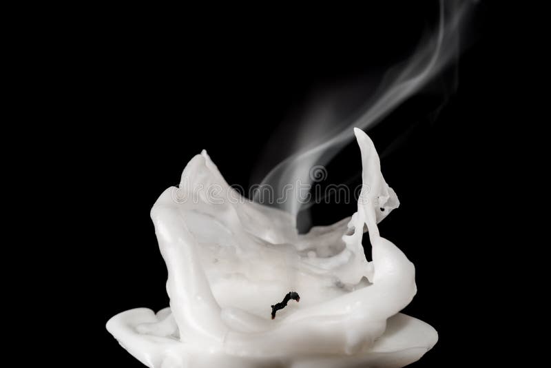 Closeup of White Blown Out and Smoking Candle Stock Image Image of christmas, melt 91513903