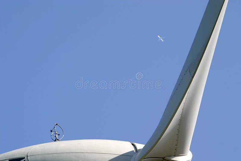 Closeup of a wind turbine