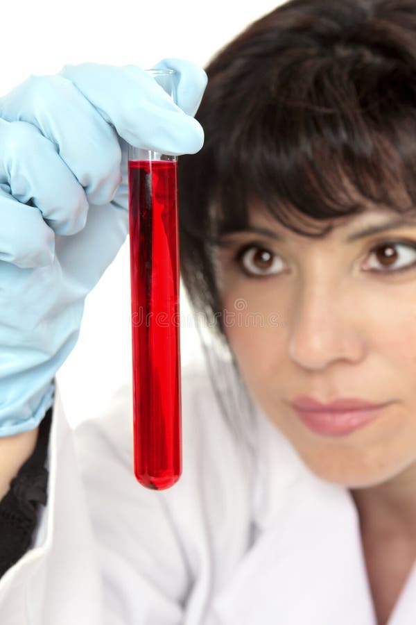 Closeup Woman Analysing Test Tube Stock Photos Free & RoyaltyFree