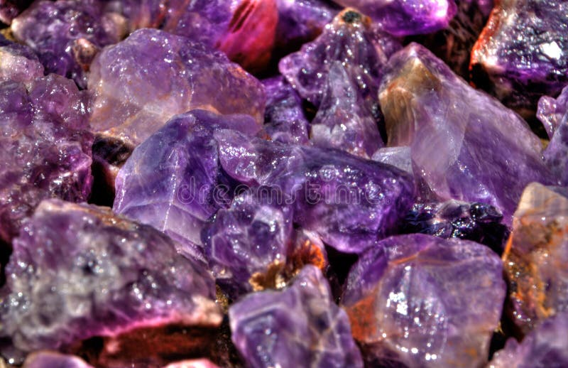 Closeups of Canadian Amethysts when Wet Stock Photo - Image of jewelry ...